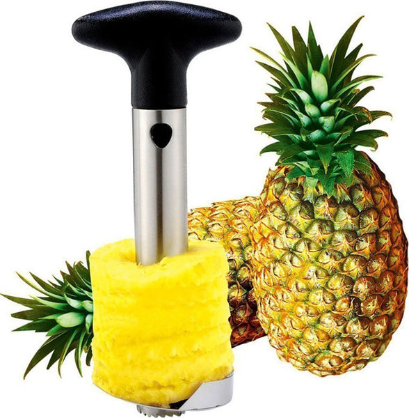 Descorazonador, rebanador y pelador de piña 3 en 1