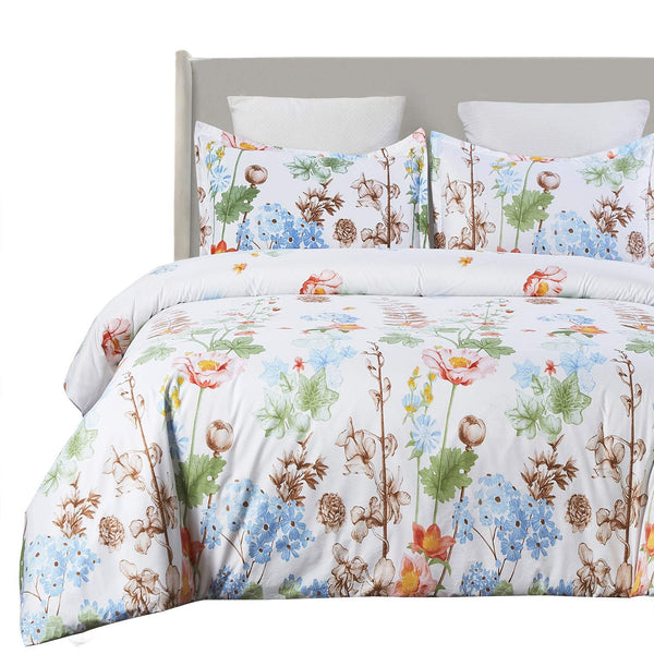 Vaulia Soft Microfiber Duvet Cover Set with Zipper Closure