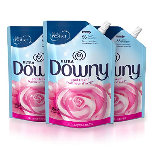 3-Pack 48 oz Downy Ultra Liquid Fabric Softener Pouch (April Fresh)