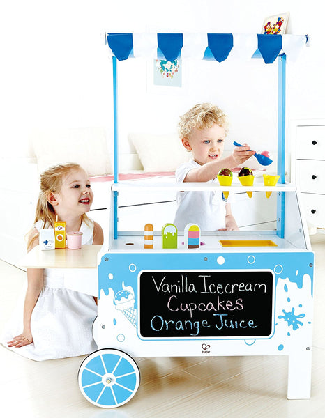 Ice cream emporium wooden play kitchen toy with accessories
