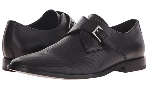 Calvin Klein diamond perf monk strap shoes