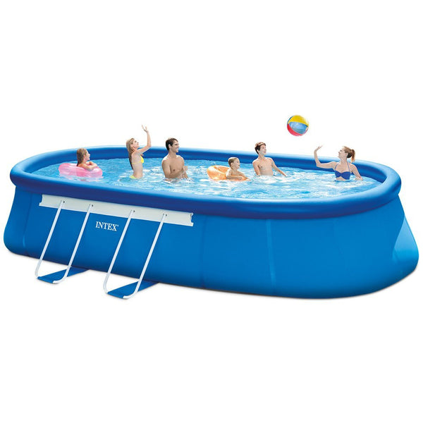 Intex 20ft X 12ft X 48in Oval Frame Pool Set with Filter Pump