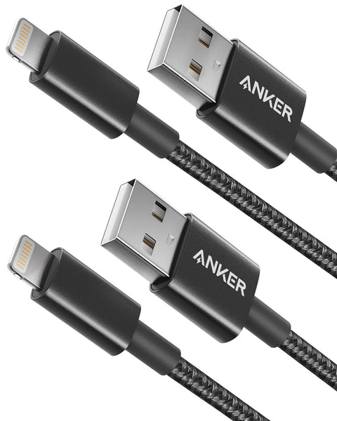2-Pack of 6' Anker Mi-Fi Certified Nylon Lightning Cables