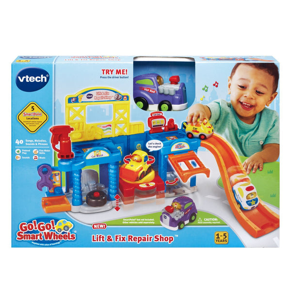 VTech ¡Vamos! ¡Ir! Juego de centro de reparación de automóviles Smart Wheels