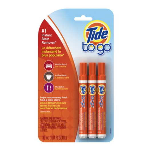 Pack de 3 bolígrafos líquidos quitamanchas instantáneos Tide To Go