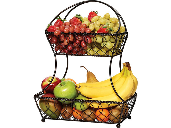 2-Tier Metal Fruit Basket