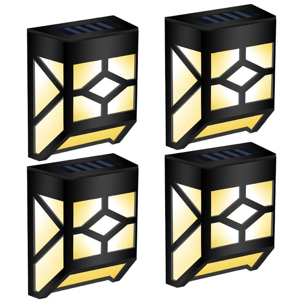 4 Pack GIGALUMI Solar Deck Lights, Waterproof