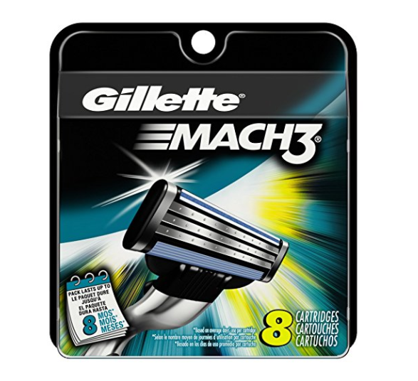 8 Gillette Mach3 Men's Razor Blade Refills