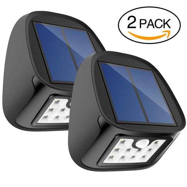 Pack de 2 luces LED de movimiento solar.