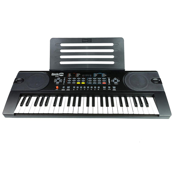 RockJam 49-Key Portable Electric Keyboard With Power Supply & Sheet Music Stand