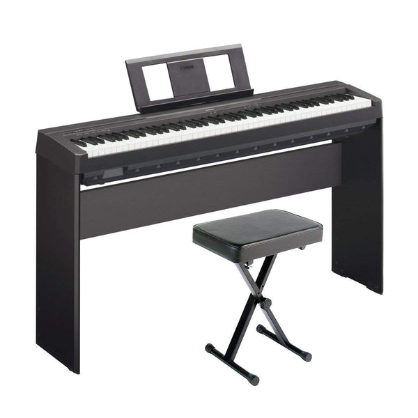 Yamaha 88-Key Piano Home Bundle with Wooden Furniture Stand and Bench