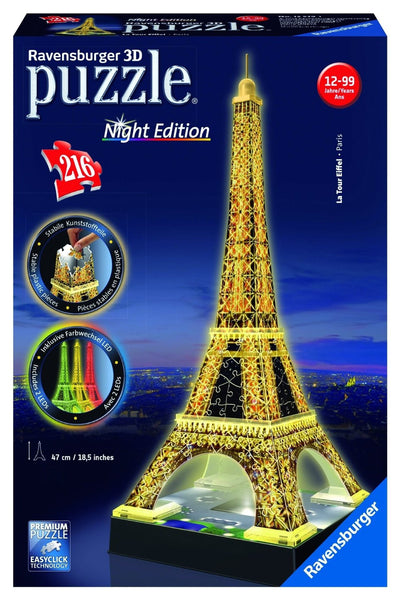 Rompecabezas 3D de la Torre Eiffel de Ravensburger (216 piezas)