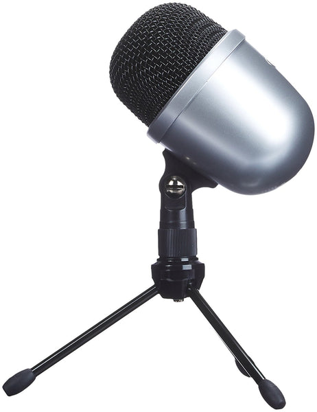 AmazonBasics Mini micrófono de condensador de escritorio, plateado