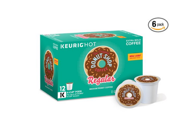 6 Pack of Keurig K-Cups, 72 Count The Original Donut Shop