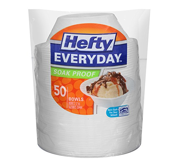 Paquete de 50 cuencos de espuma Hefty