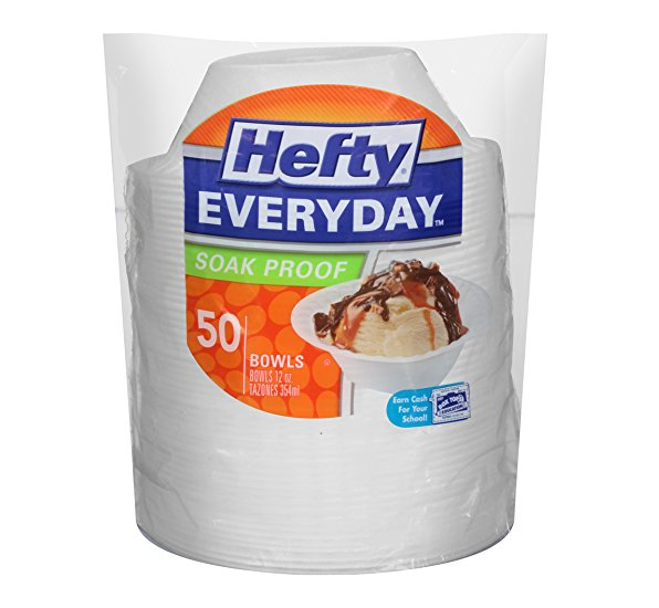 Pack of 50 Hefty foam bowls