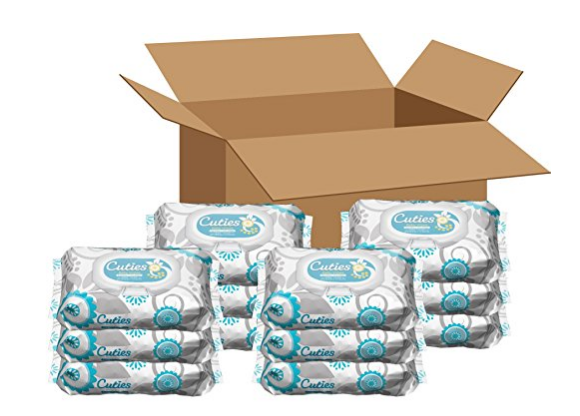 Pack of 864 Cuties baby wipes