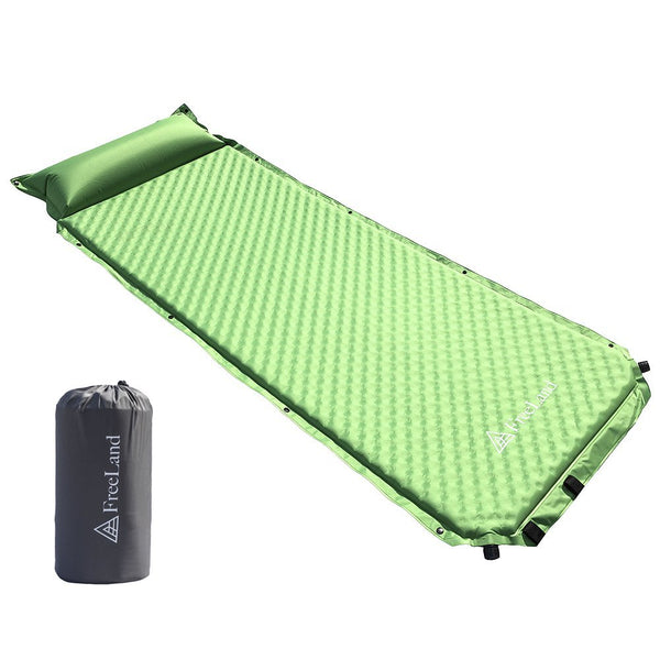 Camping Self Inflating Sleeping Pad with Attached Pillow