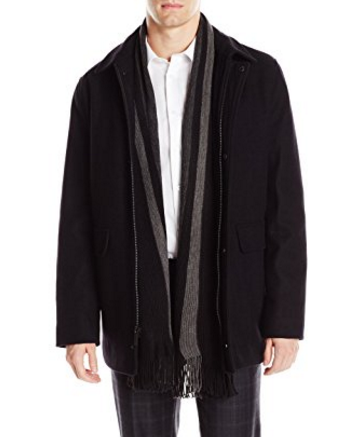 Calvin Klein wool coat with scarf