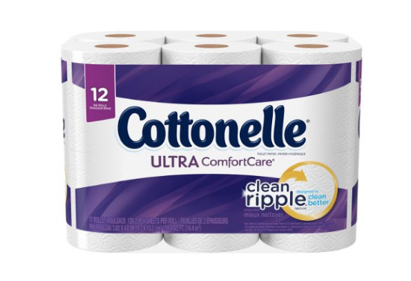 Paquete de 12 rollos grandes de papel higiénico Cottonelle
