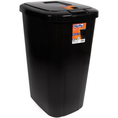Bote de basura Hefty Touch-Lid de 13.3 galones, varios colores