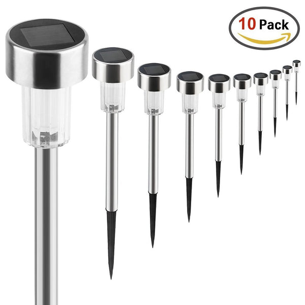 Pack of 10 solar LED landscape lights