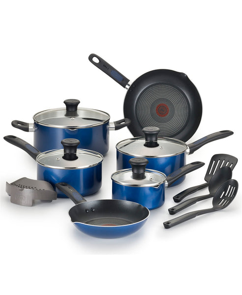 T-Fal Cook-N-Strain 14-Pc. Non-Stick Cookware Set (2 Colors)