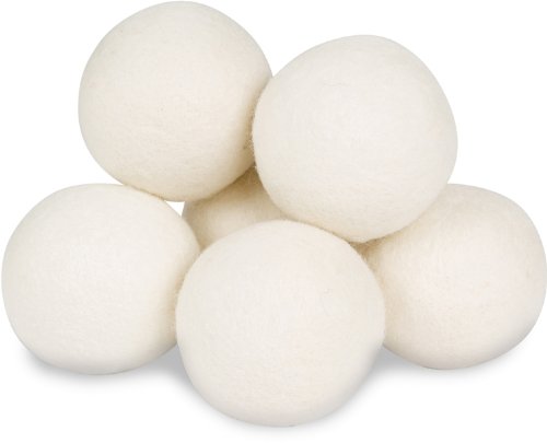 Wool Dryer Balls by Smart Sheep 6-Pack, XL Premium Reusable Natural Fabric Softener