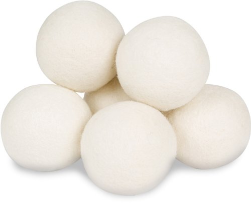 Bolas de lana para secadora de Smart Sheep, paquete de 6, suavizante de tela natural reutilizable premium XL