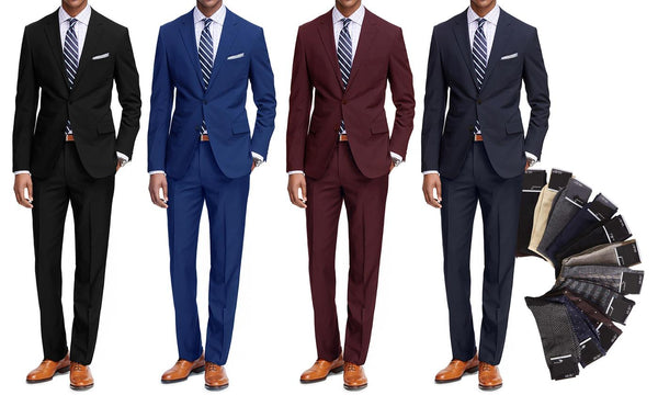 Braveman 2-piece suit with dress socks