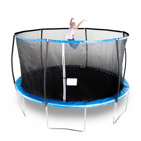 Trampolín Bounce Pro de 14 pies, con recinto, azul