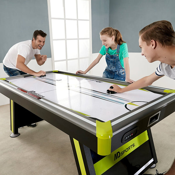 MD SPORTS Mesa de hockey neumática Titan de 7,5 pies con anotador superior