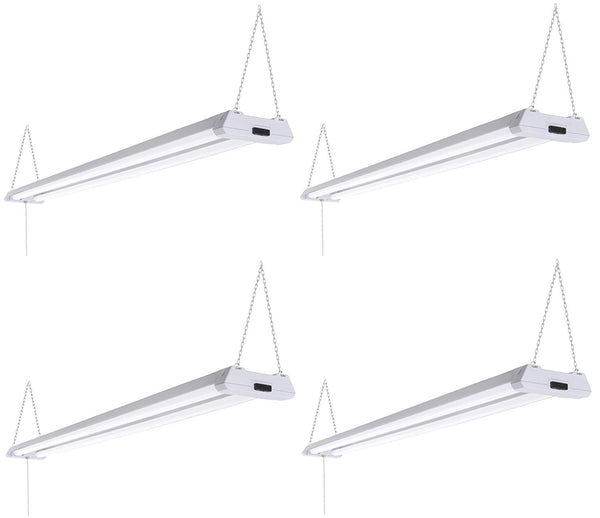 Luces de tienda conectables TriGlow LED de 40 W y 4 pies (paquete de 4)