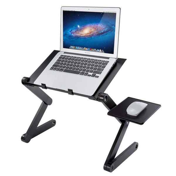 Adjustable Foldable Laptop Stand With Mouse Pad Mount