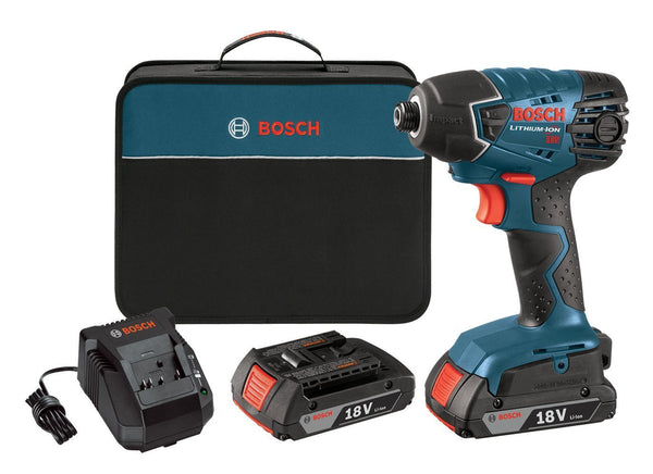 Bosch 8-Volt Lithium-Ion 1/4-Hex Impact Driver Kit with 2 Batteries, Charger and Bag