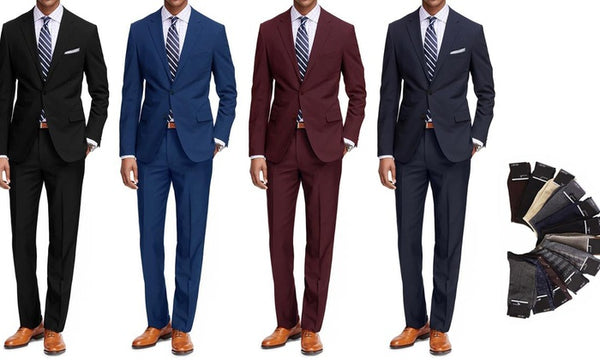Braveman Men's 2-Piece Suit with Dress Socks. Multiple Styles Available