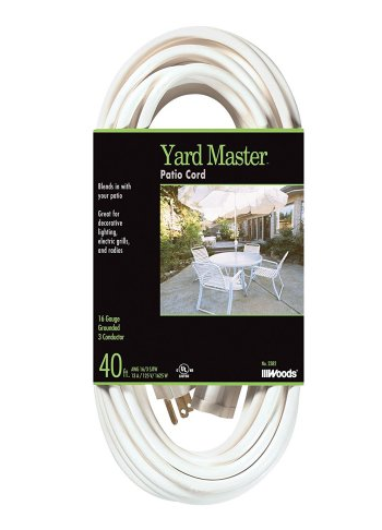 Yard Master 40 foot outdoor extension cord with power block
