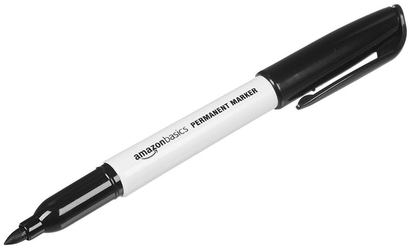 AmazonBasics Permanent Markers, Black, 24-Pack