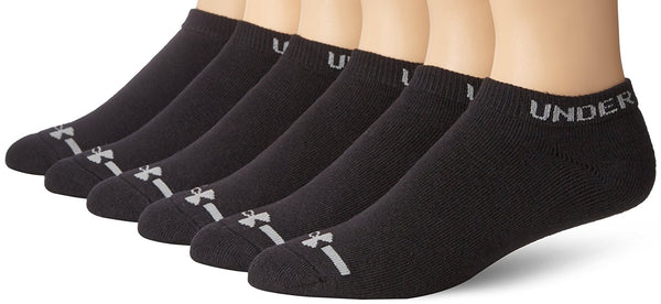 Pack of 6 Under Armour men's cotton no show socks