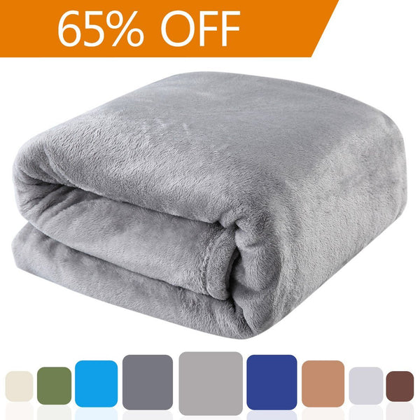 Luxury fleece super soft blanket - Grey