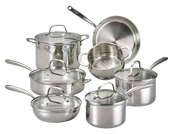 Lagostina Tri-Ply Stainless Steel Multiclad 12 Piece Cookware Set