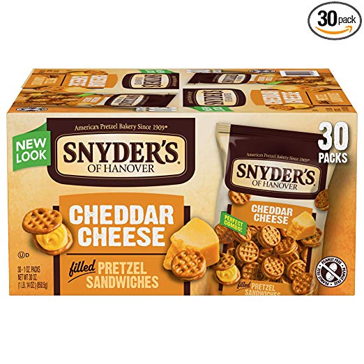 30-Count 1oz Snyder's of Hanover Cheddar Cheese Pretzel Sandwiches