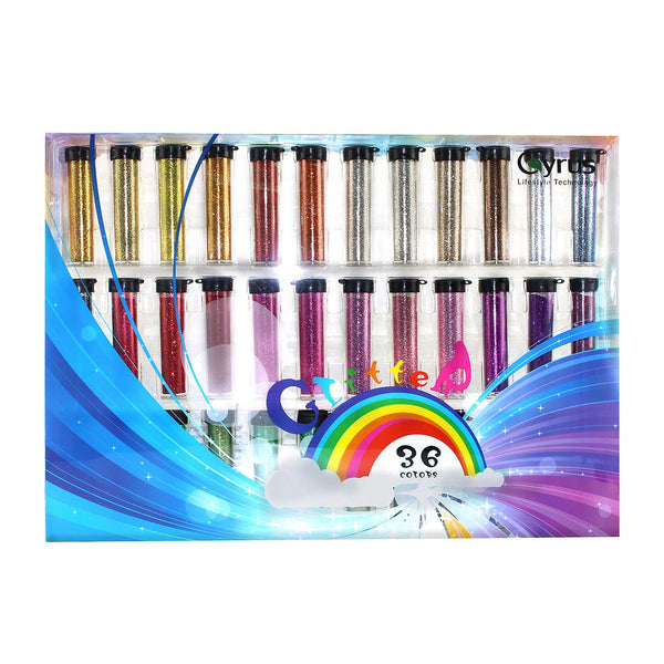 Juego de purpurina para manualidades y artes de papelería de 36 colores