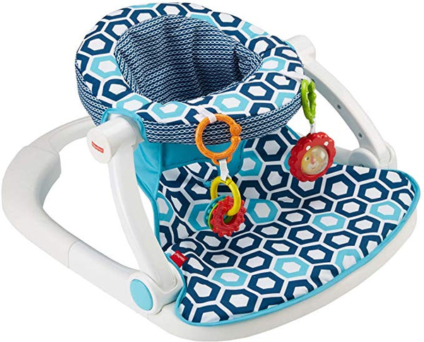 Fisher-Price Sit-Me-Up Floor Seat, Blue Geo