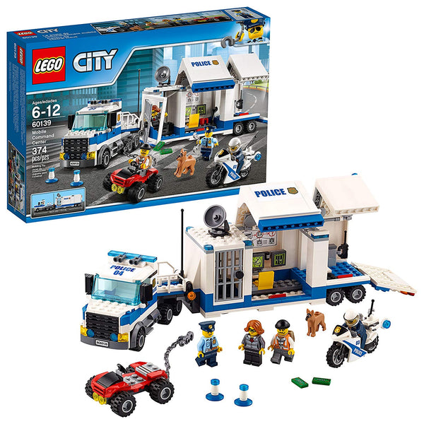 LEGO City Police Mobile Command Center Camión de juguete para construir (374 piezas)