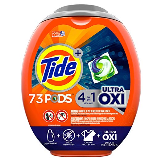 Paquete de 3 paquetes de 73 paquetes de detergente líquido para ropa Tide Ultra Oxi