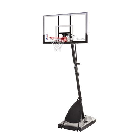Spalding NBA 54" Portable Angled Basketball Hoop w/ Polycarbonate Backboard