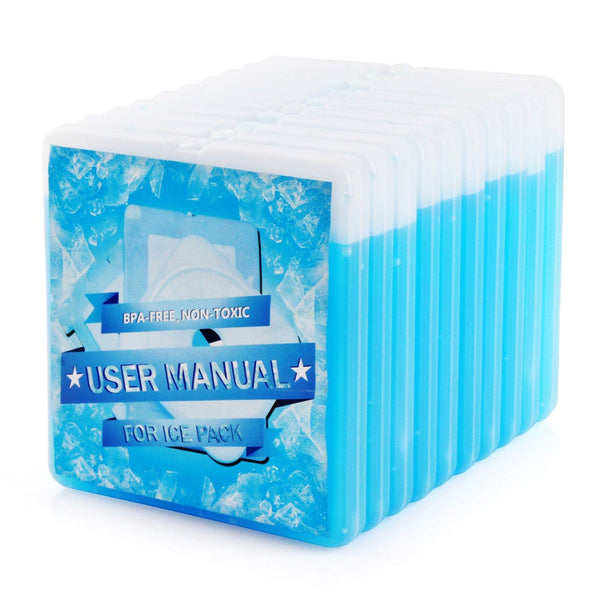 Pack Of 10 Reusable Ice Packs For Coolers
