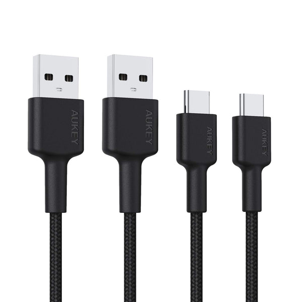 Paquete De 2 Cables De Carga De Nylon Trenzado Aukey USB Tipo C