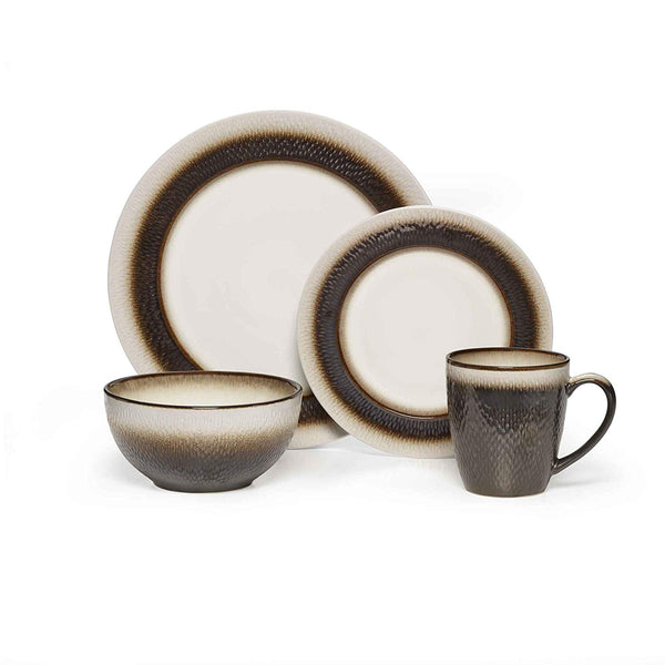 Pfaltzgraff Eclipse 16 Piece Dinnerware Set Stoneware, Bronze